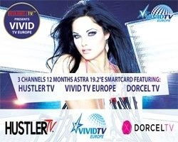 Karta Hustler TV, Dorcel TV a Vivid TV Europe ASTRA 19,2E Viaccess