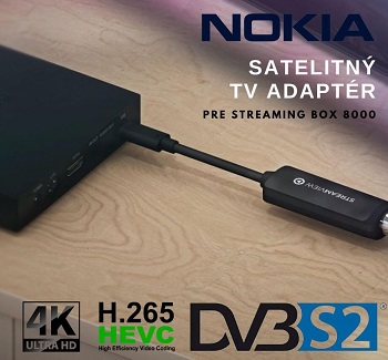 Nokia TV adaptr - DVB-S2 satelitn USB tuner pre Nokia Streaming Box 8000