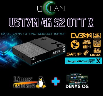 uClan Ustym 4K S2 OTT X: Vylepen dizajn, vkonnej procesor a multibootov sloboda s Enigma 2
