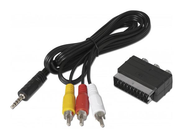 Komponentn video kabel TechniSat 3.5 jack/3x Cinch, 1.2m, scart