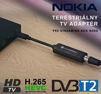 Nokia TV adaptr - DVB-T2 USB tuner pre Nokia Streaming Box 8000